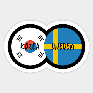 Korean Swedish - Korea, Sweden Sticker